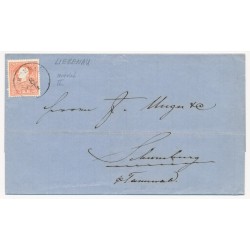 Österreich 18.. 5kr, ZENTRIERT! FARBFLECKE! Brief, LIEBENAU (B) Mü:12P! Österreich 18.. 5kr, ZENTRIERT! FARBFLECKE! Brief, LIEBENAU (B) Mü:12P!