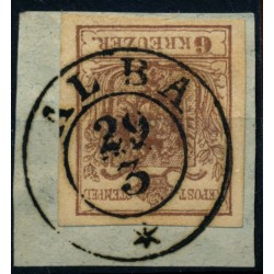 Österreich 1850 6kr, MP, Type III. ALBA (U) Sehr schön!