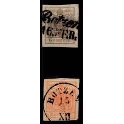 Österreich 1850 2Stk.Marke:6kr und 3kr, Verschiedene BITZEN (Tirol) Österreich 1850 2Stk.Marke:6kr und 3kr, Verschiedene BITZEN (Tirol)