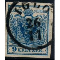 Österreich 1850 9kr, HP, Type III. IGLÓ (U) Schön!