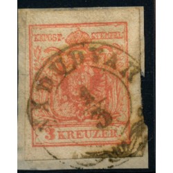 Österreich 1850 3kr, MP, Type III. NÁDUDVAR (U) Mü:15P!