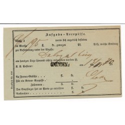 Österreich 18.. AUFGABS-RECEPISSE mit GMUNDEN (Oö) Stempel. Schön! Österreich 18.. AUFGABS-RECEPISSE mit GMUNDEN (Oö) Stempel. Schön!