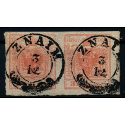 Österreich 1850 2*3kr PAAR! HP, Type III. ZNAIM (M) Sehr schön!