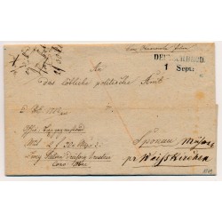 Österreich 1849 Brief mit BLAUSTEMPELDEUTSCHBROD(B). Schön! Österreich 1849 Brief mit BLAUSTEMPELDEUTSCHBROD(B). Schön!