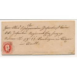 ÖSTERREICH 1880 5kr, Briefkuvert, HOFKIRCHEN a.d. TRATTNACH (Oö) Kl:25P!