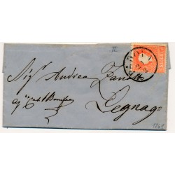 LOMBARDEI-VENETIEN 1861 5sld. Brief (Inhalt) PADOVA nach LEGNAGO.