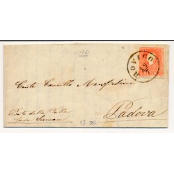 LOMBARDEI-VENETIEN 1861 5sld. Brief (Inhalt) ROVIGO nach PADOVA.