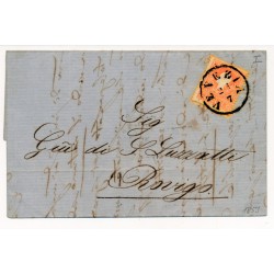 LOMBARDEI-VENETIEN 1859 5sld. TYPE I.! Brief, VENEZIA nach ROVIGO. LOMBARDEI-VENETIEN 1859 5sld. TYPE I.! Brief, VENEZIA nach ROVIGO.