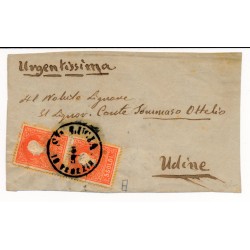 LOMB-VENETIEN 18.. 2*5sld. PAAR! Brief-VORDERSEITE! STA.LUCIA/IN VENEZIA