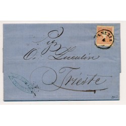 LOMBARDEI-VENETIEN 1862 10sld. Type II. Brief (Inhalt) VENEZIA - TRIESTE