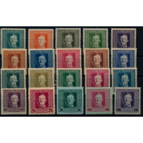 FELDPOST 1917/18 53-72 komplette Satz, postfrisch ** Kw:160,-€