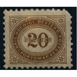 Österreich 1894/95 PORTO 8B 20kr Bz10, ungebraucht *