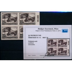 Österreich 1950/53 FLUGPOST 973Uxa. 4-BLOCK! UNGEZÄHNT! Postfr. ** BBP! Kw:640€