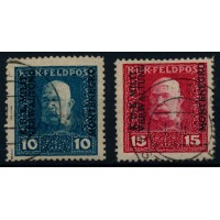FELDPOST MONTENEGRO 1917 I.-II. Nicht verausgabt, kompl. Satz, gestempelt!!! FELDPOST MONTENEGRO 1917 I.-II. Nicht verausgabt, kompl. Satz, gestempelt!!!
