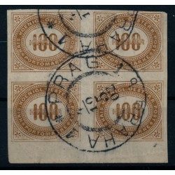Österreich 1900 PORTO 4*100h 4-BLOCK! PRAG Stempel.