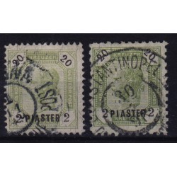 LEVANTE 1891 28A und 28B gestempelt, Kw:210,-€