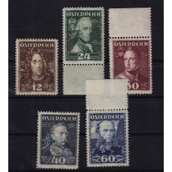 ÖSTERREICH 1935 617-622 HEERFÜHRER Satz-Teil, ungebraucht * ÖSTERREICH 1935 617-622 HEERFÜHRER Satz-Teil, ungebraucht *