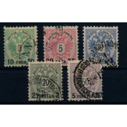 LEVANTE 1888 15-19 komplette Satz, gestempelt, Kw:80,-€ LEVANTE 1888 15-19 komplette Satz, gestempelt, Kw:80,-€