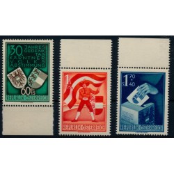 Österreich 1950 964-966 KÄRNTNER kompl. Satz, postfrisch ** mit RAND, Kw:180,-€