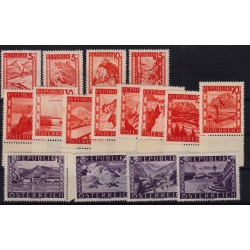 Österreich 1947 847-862 AUSHILFSAUSGABE, kompl. Satz, postfrisch ** Kw:126,-€