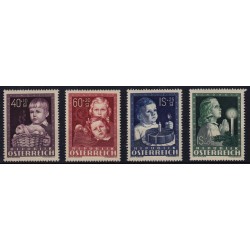 ÖSTERREICH 1949 941-944 KINDHEIT, komplette Satz, postfrisch **
