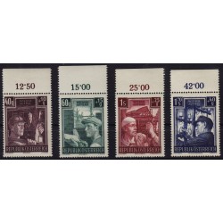 ÖSTERREICH 1951 977-980 WIEDERAUFBAU, komplette Satz mit RAND! Postfrisch **
