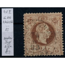 ÖSTERREICH 1867 50Kr, FEINER DRUCK! Dr.Ferch:225,-€! RAGUSA (Dalmatien) Signum!