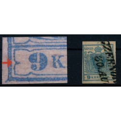 ÖSTERREICH 1850 9Kr, HP, TYPE I.! CZERNOWITZ (Bukowina) Schön!