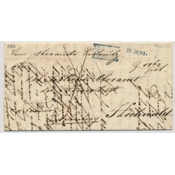 ÖSTERREICH 1846 Brief (Inhalt) mit BLAUSTEMPEL Pohrlitz/Franco (M) nach HOCHWALD