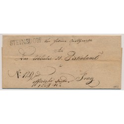 ÖSTERREICH 1832 Brief STEINSDORF (B) Mü:85P! Nach PRAG. Sehr schön!
