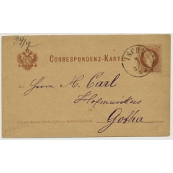 Österreich 1883 2kr, Korr-Karte ISCHL (Oö) nach GOTHA. Schön!