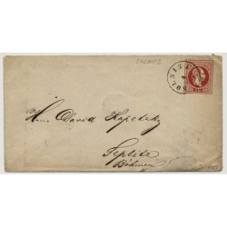 Österreich 1869 5kr, GA-Umschlag SOLNITZ (B) Kl:20Punkte! Nach TEPLITZ.