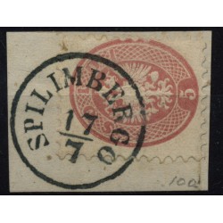 LOMBARDEI-VENETIEN 1864 5sld. BLAUSTEMPEL SPILIMBERGO, Mü:100Punkte!