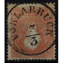 Österreich 1858 5kr, Type II. ZENTRIERT! FARBFLECKE! VÖKLABRUCK (Oö) Mü:20P!