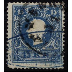 Österreich 1858 15kr, LEMBERG (Galizien)+VORAUSENTWERTUNG mit Firmenstempel.