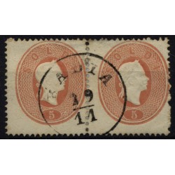 LOMBARDEI-VENETIEN 1861 2*5sld. PAAR! Noch ungewaschen. BADIA