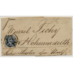 Österreich 1871 10kr, gD, 2.Gewichtsstufe Brief PRAG BAHNHOF - HOHENMAUTH.
