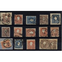 1858 15Marken! Auch schöne/lesbare Stempeln, gemischte Quaität. Interessant!