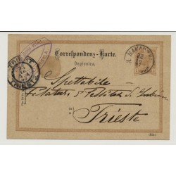 Österreich 1897 2kr Korr-Karte MAKARSKA/MACARSCA (Dalmatien) nach TRIESTE.