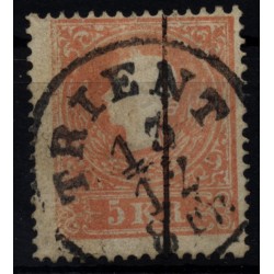 Österreich 1858 5kr, Type II. TRIENT (Tirol)+FEDERSTRICH!