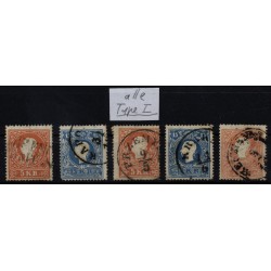 Österreich 1858 5Marken! Alle TYPE I.! Interessantes Lot!
