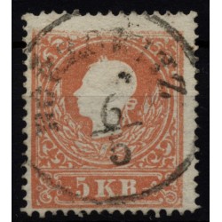 Österreich 1858 5kr, Type II. oben FARBSTOFFMANGEL! HORZOWITZ (B) Mü:15Punkte!