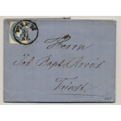 Österreich 1861 15kr, Brief (mit Inhalt) WIEN nach TRIEST. Schön!