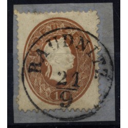Österreich 1861 10kr, ZENTRIERT! RAUDNITZ (B) Mü:10Punkte! Schön!