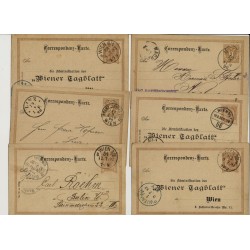 Österreich 189.- 6Stk. Korr-Karten WIEN. Interessantes Lot!