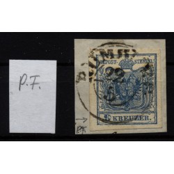 Österreich 1850 9kr, MP, Type III. PLATTENFEHLER! RUMBURG (B) Sehr schön!