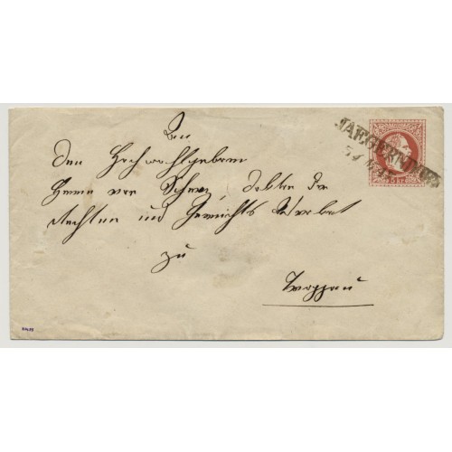 Österreich 18.. 5kr, GA-Umschlag von JAEGERNDORF (Sch) Kl:20Punkte! Sehr schön!