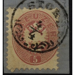 Österreich 1864 5kr, GROßES WASSERZEICHEN! STORE (St) Mü:15Punkte!