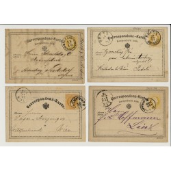 Österreich 187. 4Stk. Korr-Karten! Interessantes Lot!