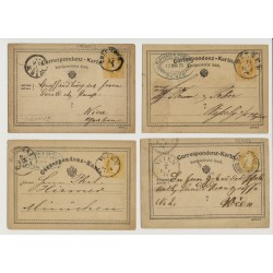 Österreich 187. 4Stk. Korr-Karten! Interessantes Lot!